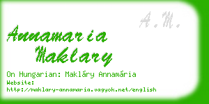 annamaria maklary business card